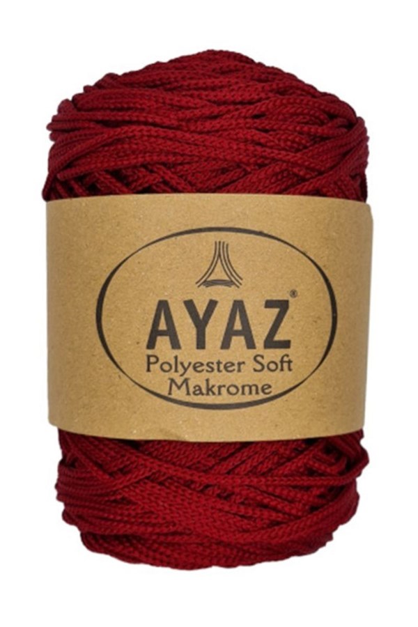 Ayaz Polyester Soft Makrome İpi 2175 Koyu Kırmızı