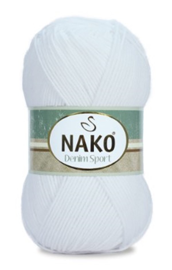 Nako Denim Sport 208 Beyaz | Örgü İpi