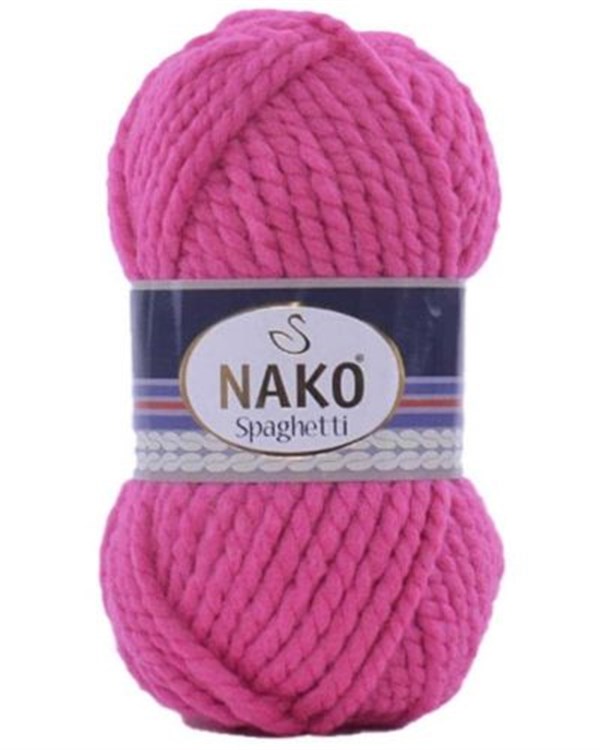 Nako Spaghetti 5571 Neon Pembe | Kışlık Nako İpi Yünlü