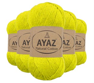 Ayaz Natural Cotton 1397 Neon Sarı | 5'li Pk