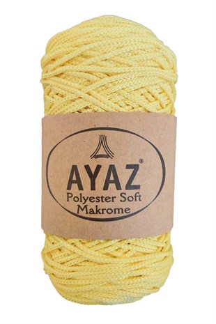 Ayaz Polyester Soft Makrome İpi 1215 Açık Sarı